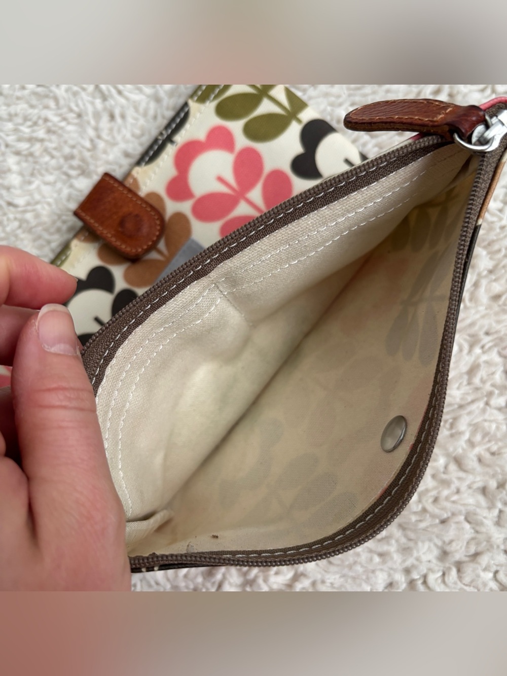 Orla Kiely Multicolor Stem-Print Tote with Matching Waller - Picture 16 of 16